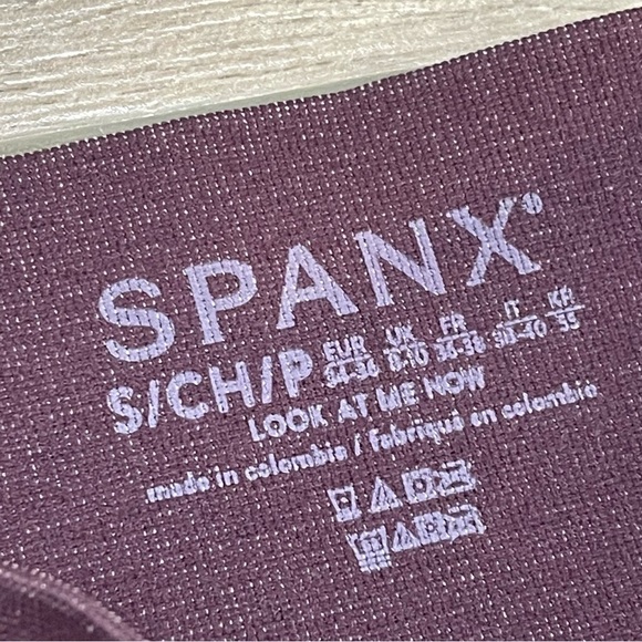 Spanx Seamless Track Stripe Leggings in Jammy Plum SZ Small NWT. - Picture 8 of 9